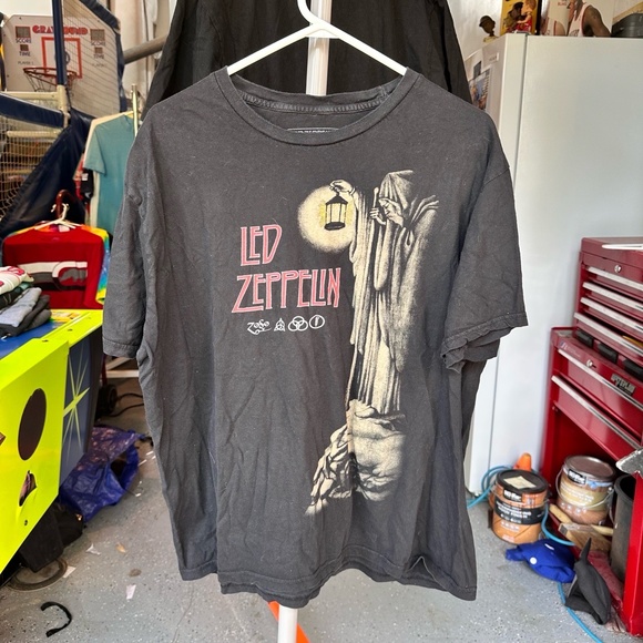 Led Zeppelin T Shirt Mens Size XL Black Band Graphic Vintage Short Sleeve Rock - Picture 1 of 5